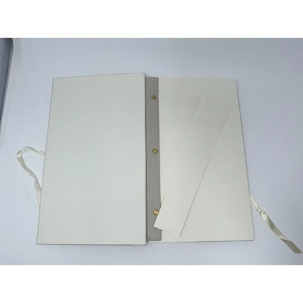 Pottery Barn Photo Picture Memory Book Album Linen Beige  Scrapbook 8.5x14.5”